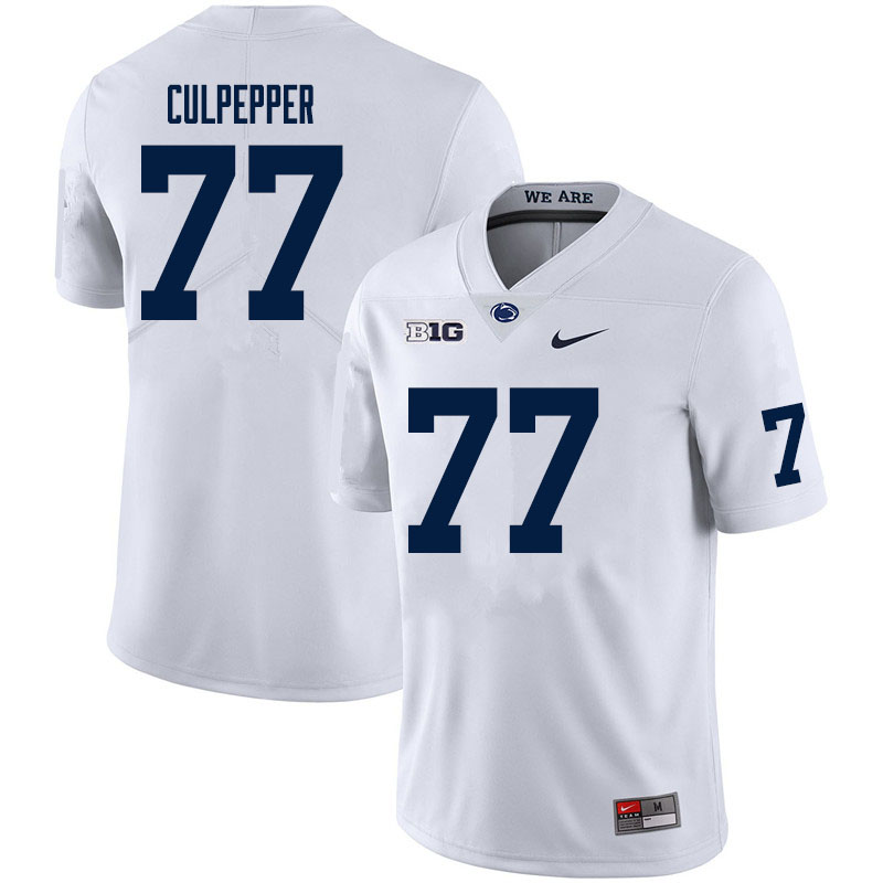 NCAA Nike Men's Penn State Nittany Lions Judge Culpepper #77 College Football Authentic White Stitched Jersey BMY5198DQ